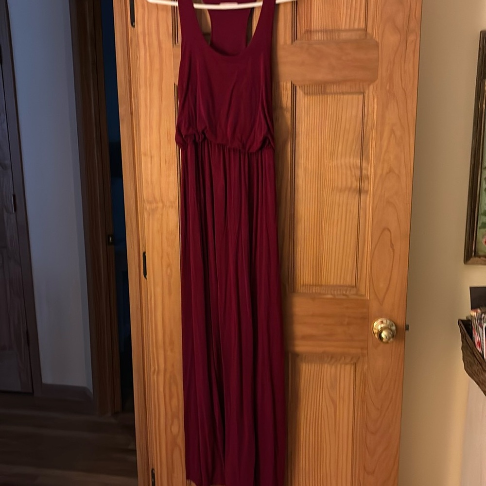 Burgundy maxi dress. Size M.